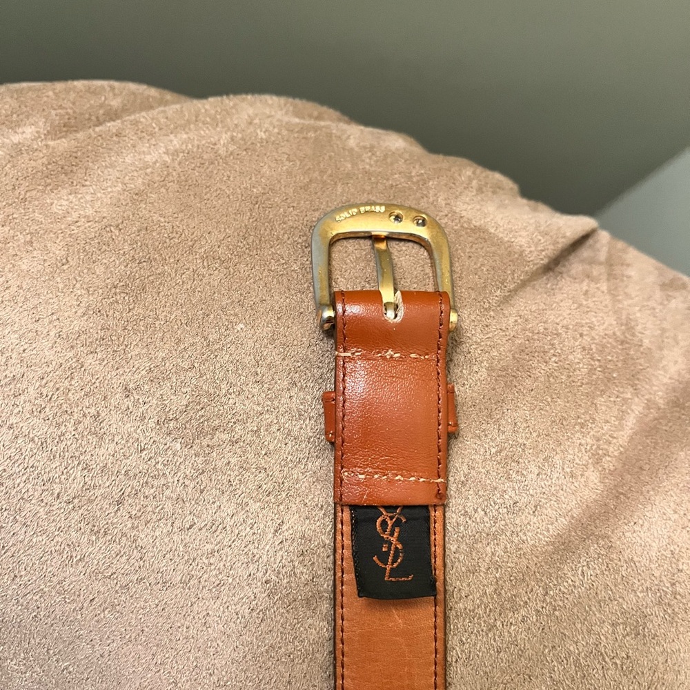 YSL brown belt 34 inch waist